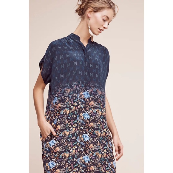 Anthropologie Tanvi Kedia Tansey Silk Tunic Dress - Picture 2 of 14
